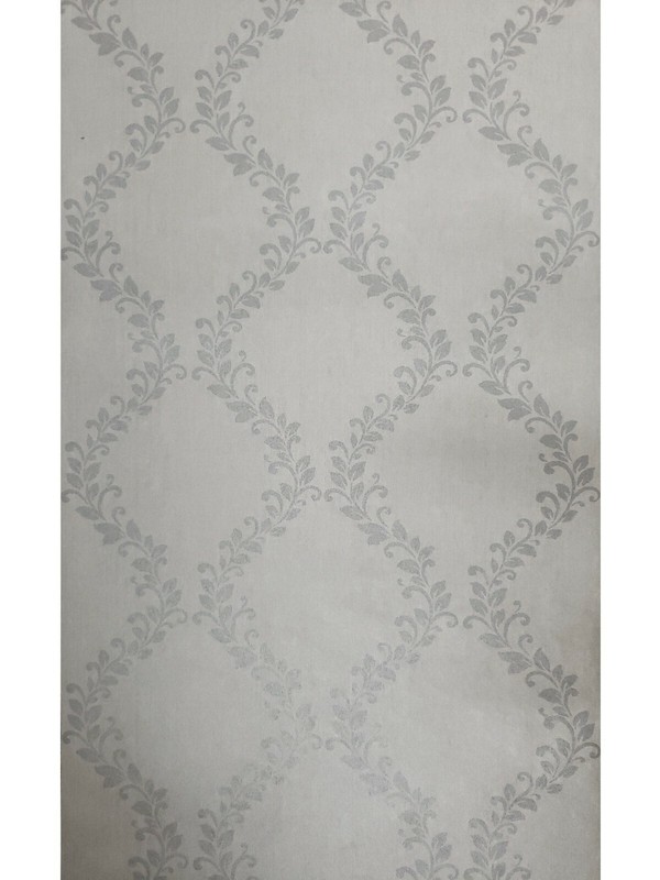 Glitter Embossed Victorian Wallpaper Gray Silver metallic Wave Vintage Damask 3D gallery