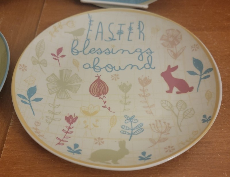 Certified International Easter Salad plate set of 4, 8 1/8", Amylee Weeks, EUC gallery