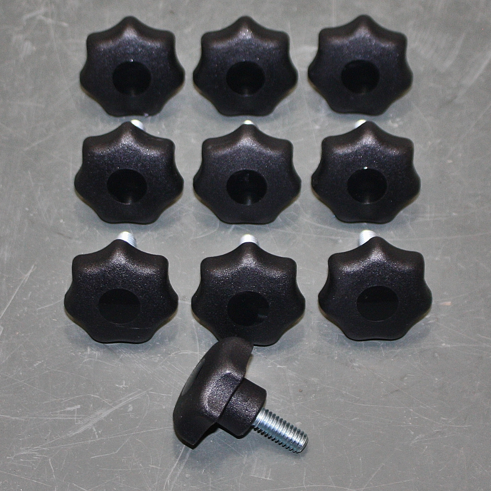 (30) Kipp Star Grip Hand Knobs K0155.4A31X20, 5/16"-18 x 20mm screw, 40mm x 25mm gallery