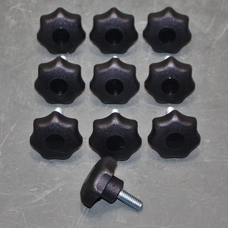 (30) Kipp Star Grip Hand Knobs K0155.4A31X20, 5/16"-18 x 20mm screw, 40mm x 25mm gallery
