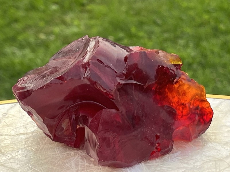 3 Fire Red Slag Glass Cullet Chunks Sorcerer Stone Rock 1 lbs 14 oz gallery