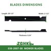 High Lift Mulching Lawn Mower Blades 60" Deck, Replacement for Bad Boy 3-Pack gallery