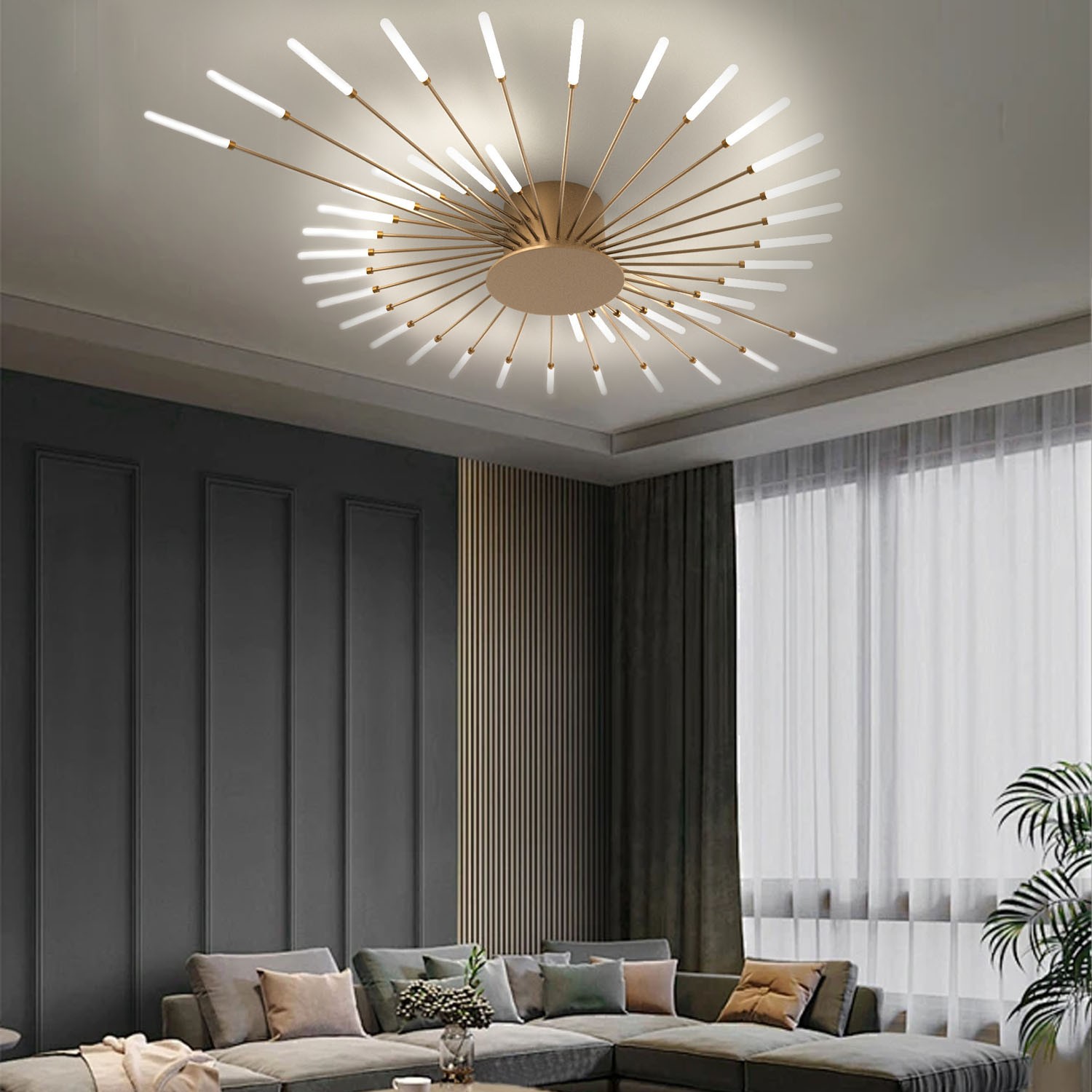 Fireworks Desgin Round LED Ceiling Light for Living Room,Bedroom,Restaurant gallery