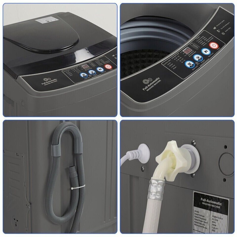 Washing Machine 15.6Lbs Full Automatic Compact Laundry Washer for Home Dorms Rv gallery