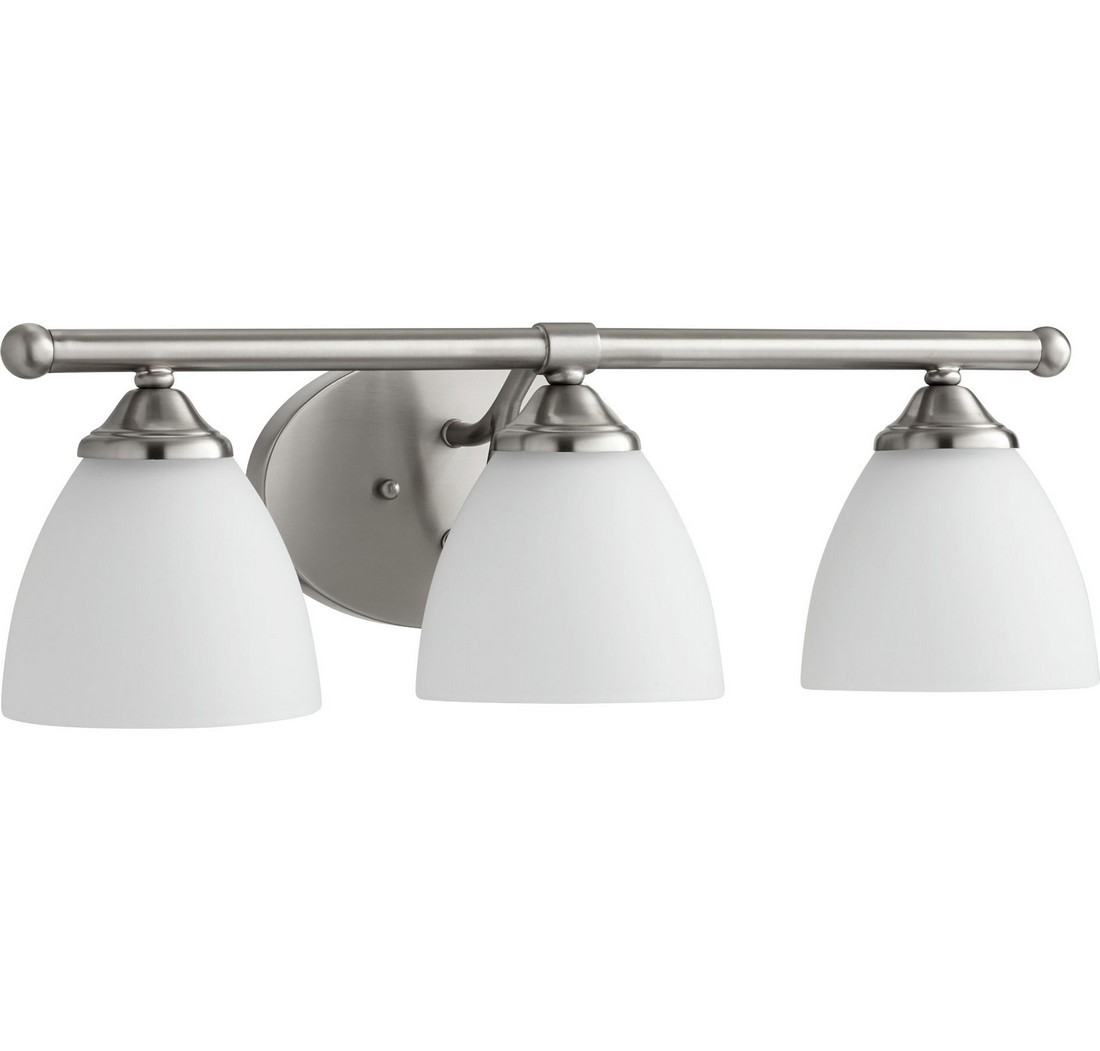 Quorum 5150-3-65 Brooks 21" 3-Light Satin Opal Glass Bath Vanity in Satin Nickel gallery