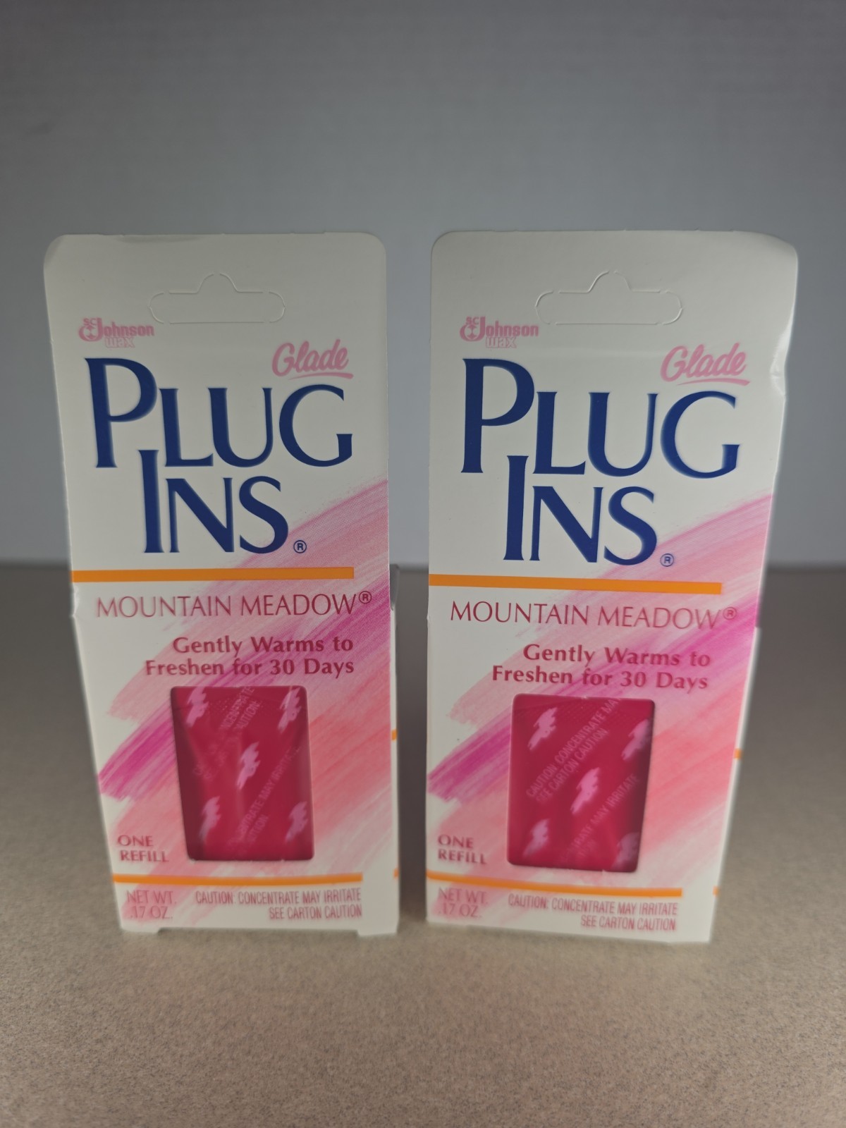Vintage Glade Plug-Ins Mountain Meadow Refills Lot Of 2 Boxes 1991 NOS gallery
