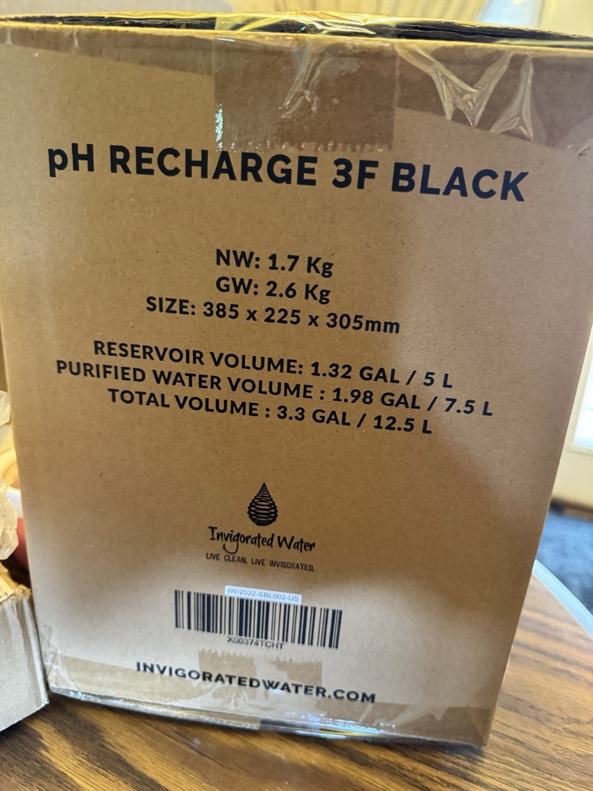 Invigorated Water pH Recharge 3F Black Alkaline Countertop Filter 3.3 gal gallery
