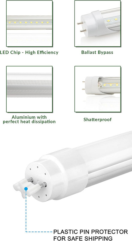 Alpha T8 T10 T12 LED Light Bulbs Clear or Frosted Lens 4FT 18W 6000K-6500K Cool gallery