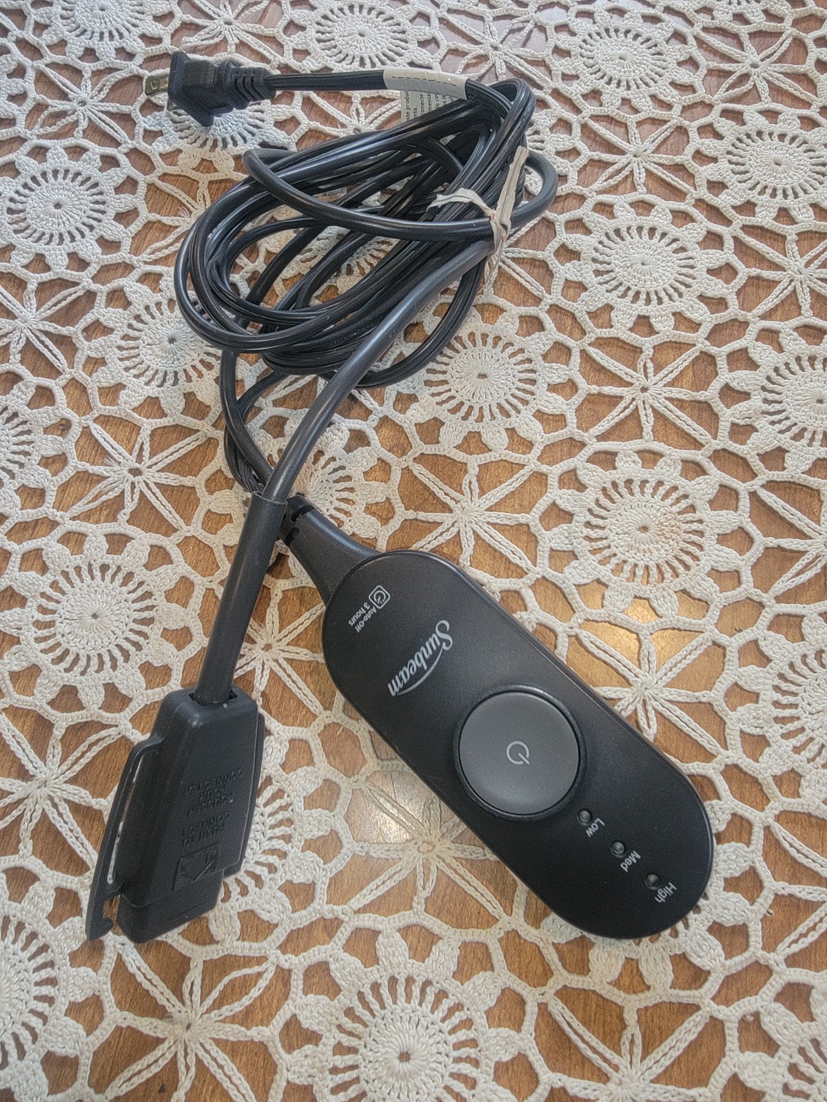 Sunbeam Style AA85 Electric Heated Throw Blanket Controller 3-Prong Power Cord gallery
