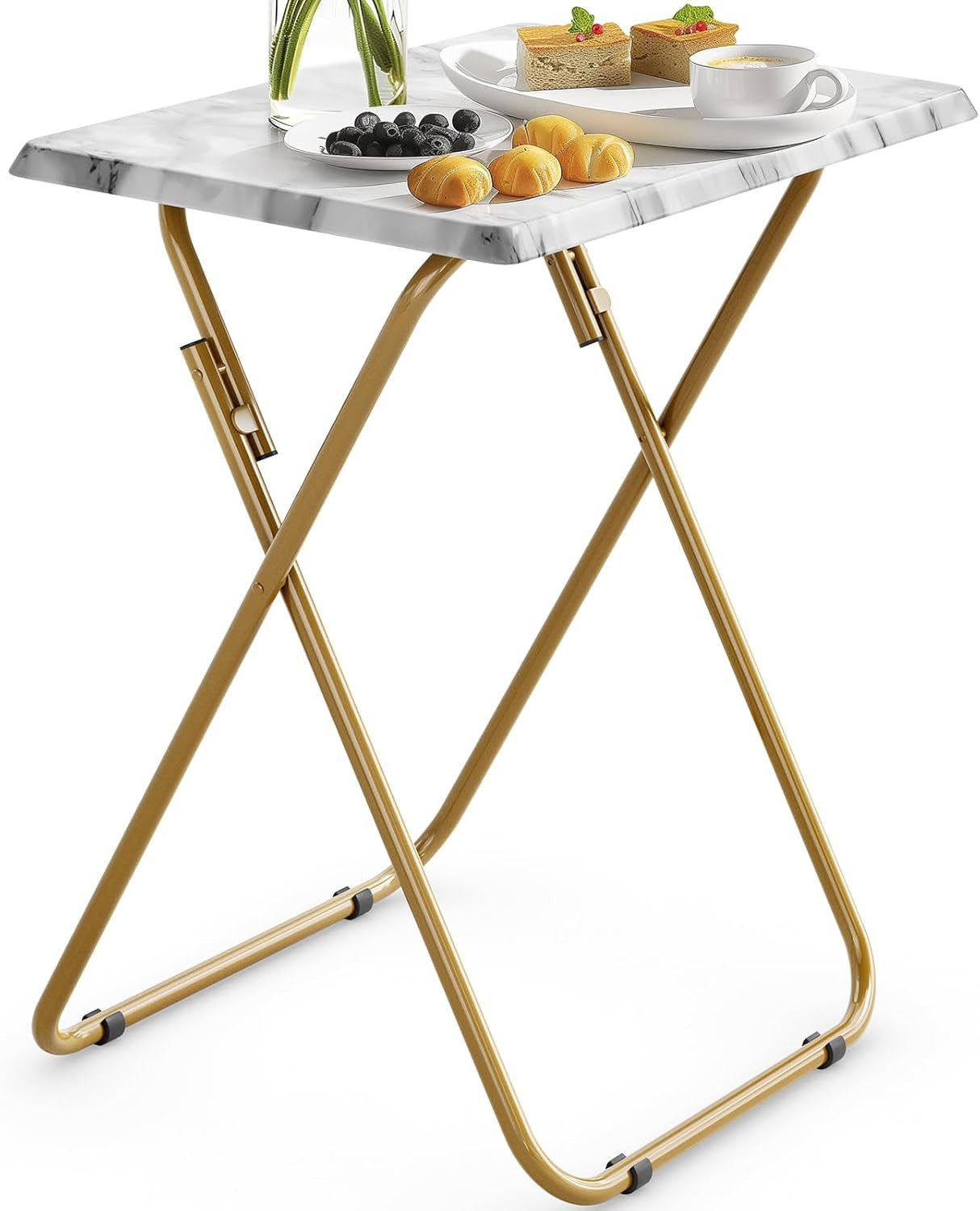 Folding TV Tray Table -Stable Tray Table with No Assembly Required, TV Dinner Tr gallery