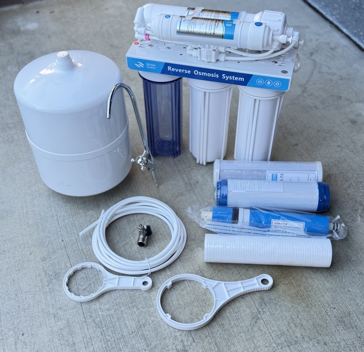 5 Stage Drinking Reverse Osmosis Home RO Water Filter System 100 GPD W/ Tank gallery