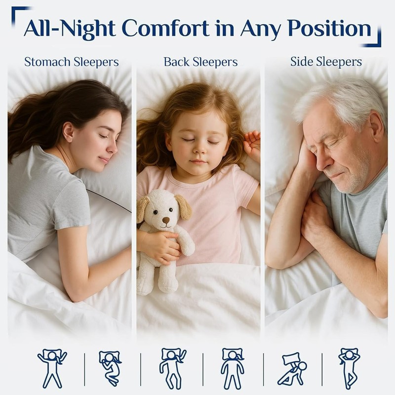 Luxurious King Size Pillows - Soft Down Alternative for Side & Back Sleepers gallery