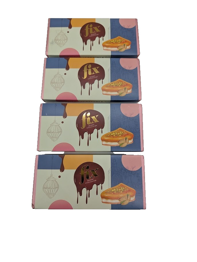 4 Bars - Original Fix Dubai Milk Chocolate With Pistachio & Kunafah Bar Set gallery