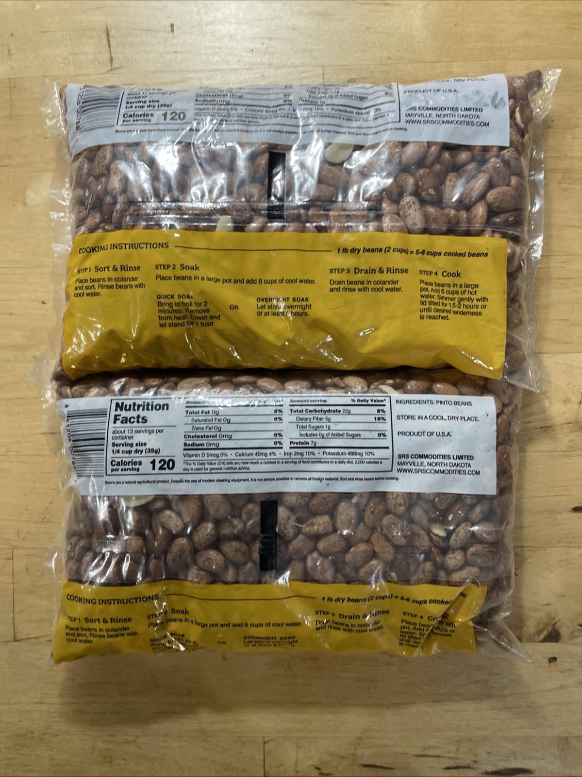 Flickertail Pinto Beans - 2 bags - 1 lb each gallery