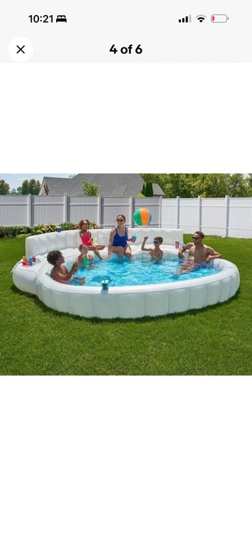 Member's Mark Oversized Inflatable Sofa Pool - White 2 Day Shipping! gallery