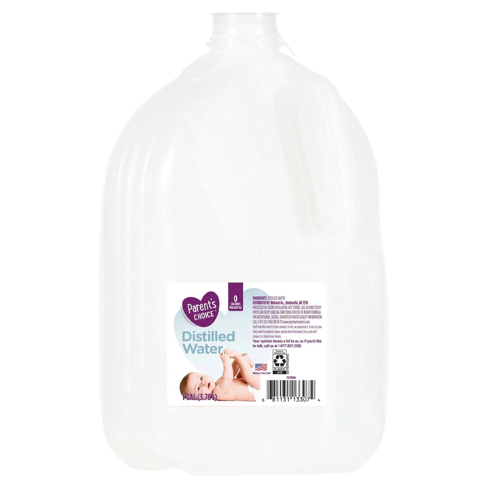6 pack Parent's Choice Distilled Water, 1 Gallon gallery