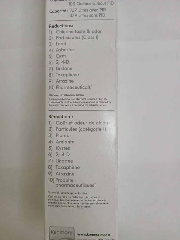 NEW/SEALED Genuine Kenmore Replacement Refrigerator Water Filter 460-9083 gallery