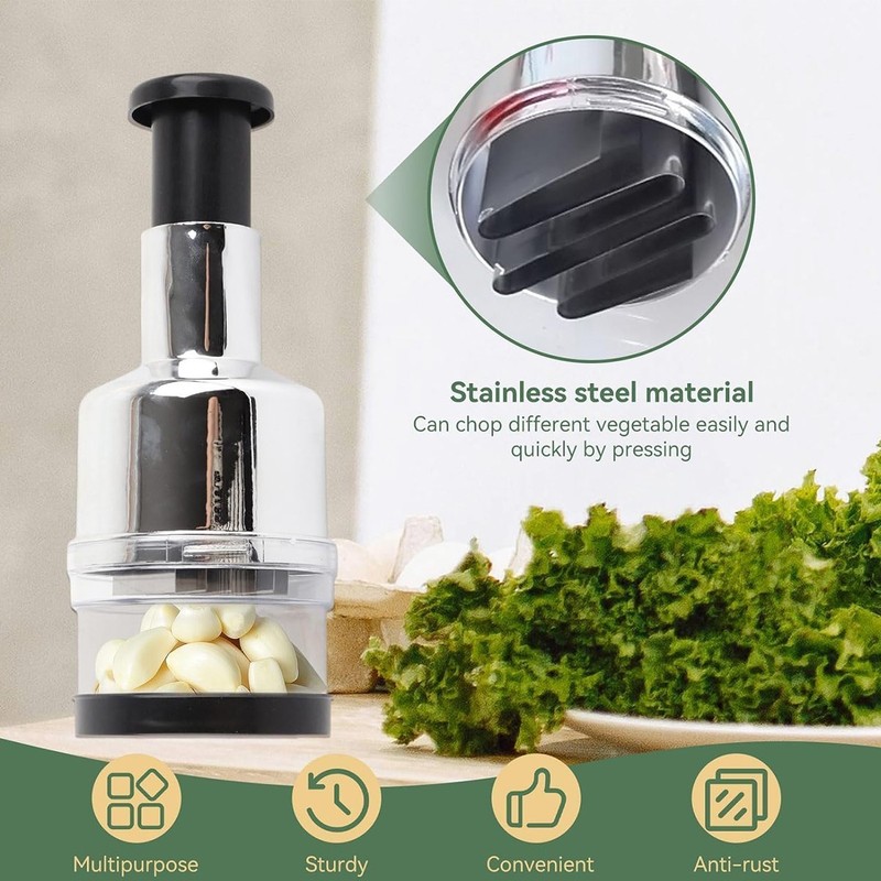 Vegetable Fruit Salad Hand Chopper Cutter Onion Garlic Food Slicer Dicer Peeler gallery