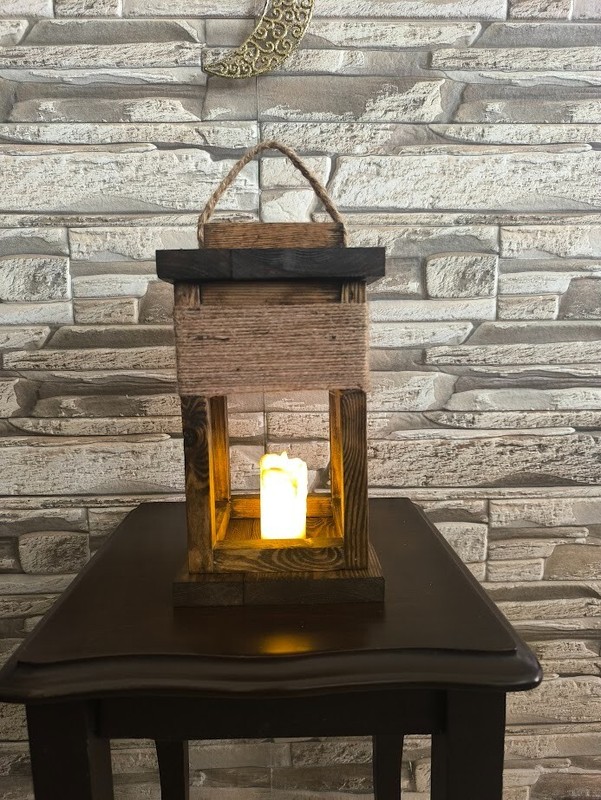 Handmade decorative lantern table lamp battery powered Multicolor 15cm*15cm*20cm gallery