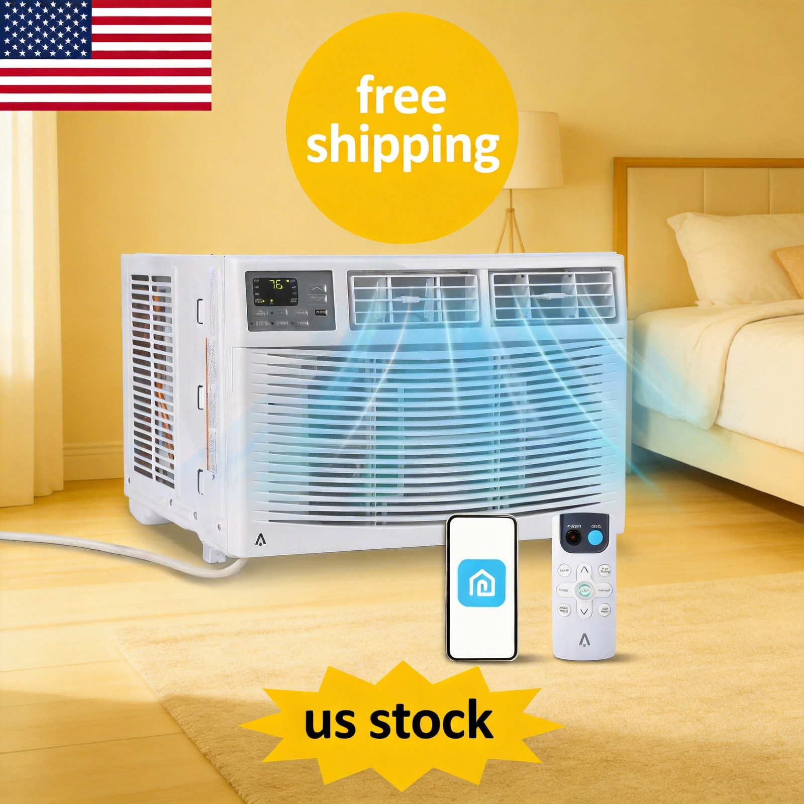8000 BTU Window Air Conditioner, Cools Up to 350 Sq.ft NO WIFI Window AC 24H Tim gallery