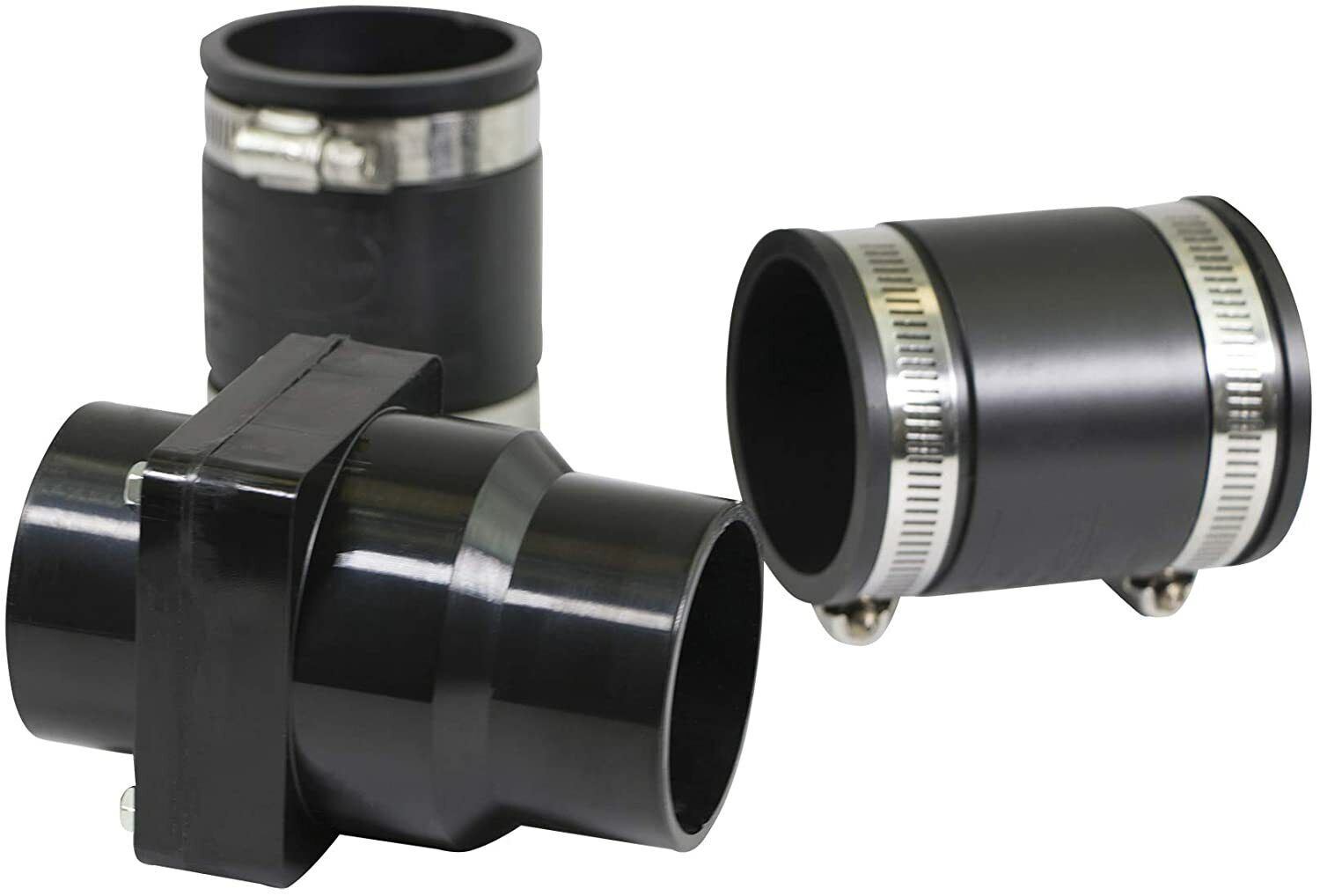 Plastic Sump Pump Check Valve with PVC Adapters and Stainless Steel Clamps gallery