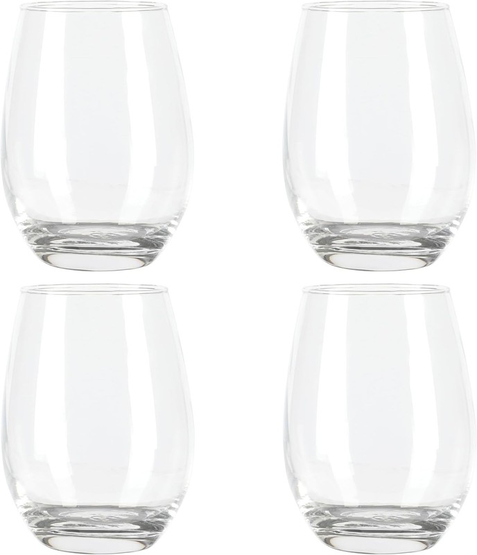Farrow New Large Stemless 4 Pack Multipurpose Wine Glasses Set Red/White Wine gallery