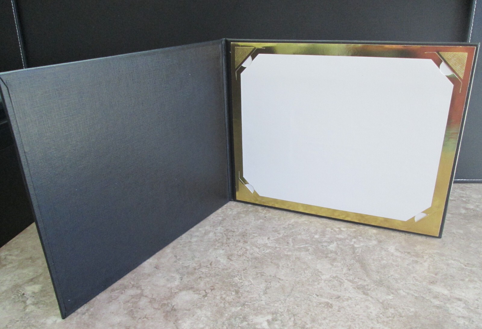 Diploma/Certificate Holder Black Textured Cover for 8" x 10" Document gallery