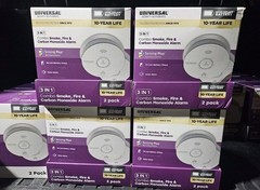 2 Boxes Universal 2-Pack 10-Year Battery Combination Smoke and Carbon Monoxide