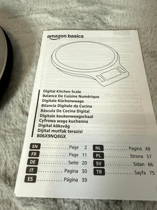 Amazon Basics Digital Kitchen Scale LCD Display Black Weighs Up to 11 Pounds gallery