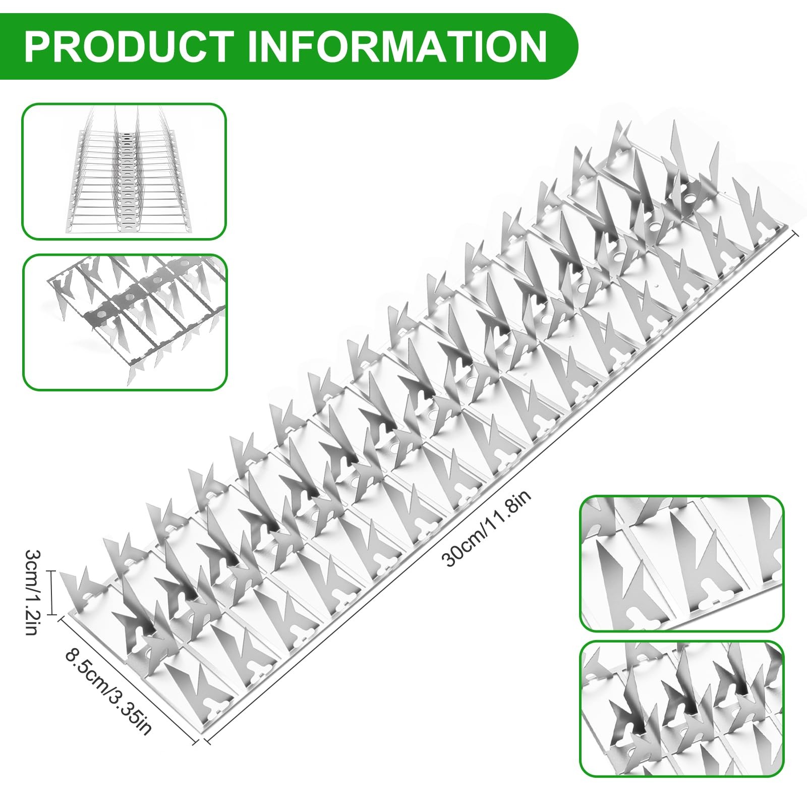 5 Pack Stainless Steel Squirrel Spikes for Bird Feeder, 5 FT Squirrel Spikes gallery