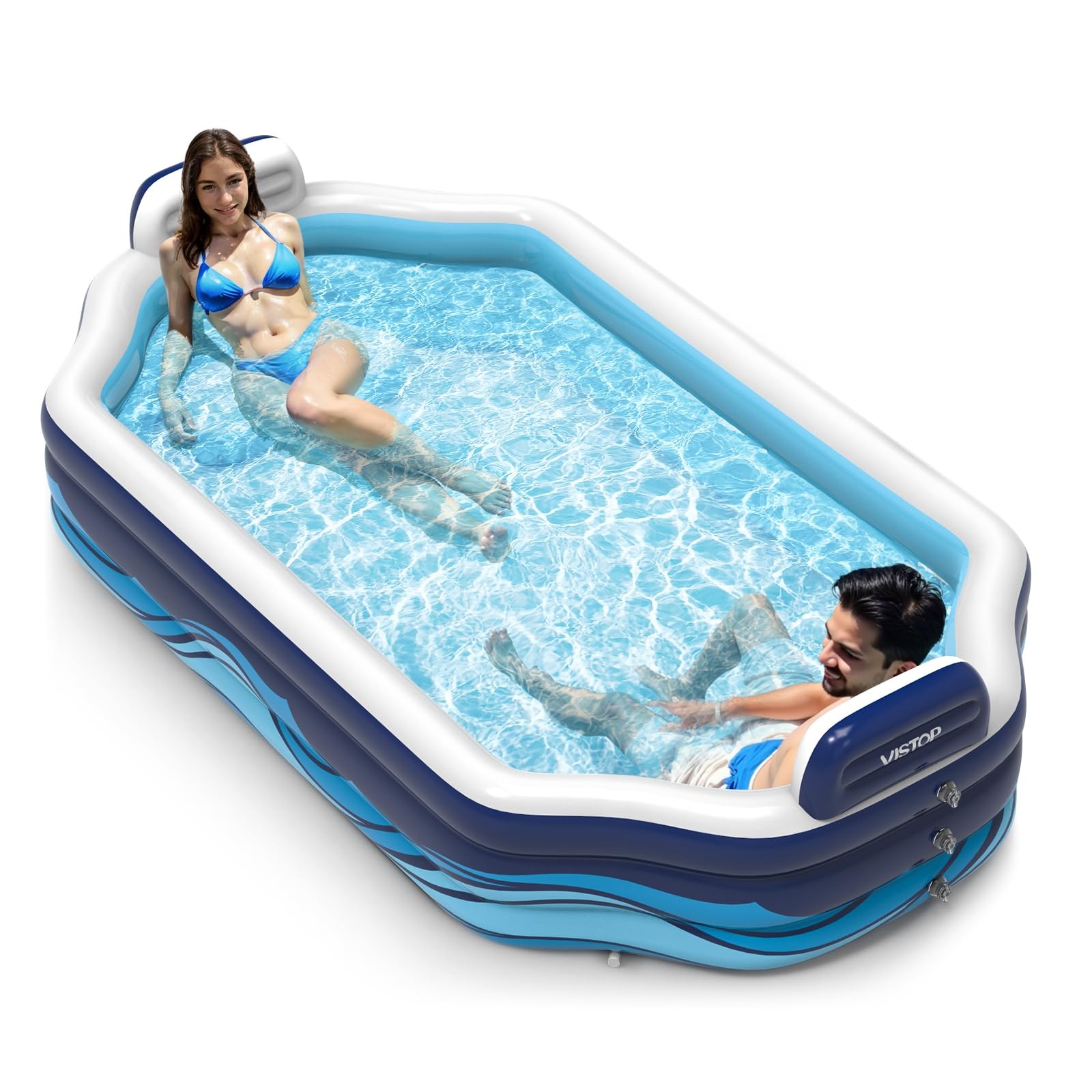 Inflatable Pool for Kids & Adults | Oversized Thickened Large Swimming Pool w... gallery