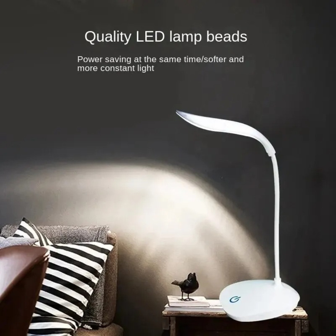 USB LED Desk Light Dimmable Bedside Reading Lamp Rechargeable Touch Control gallery
