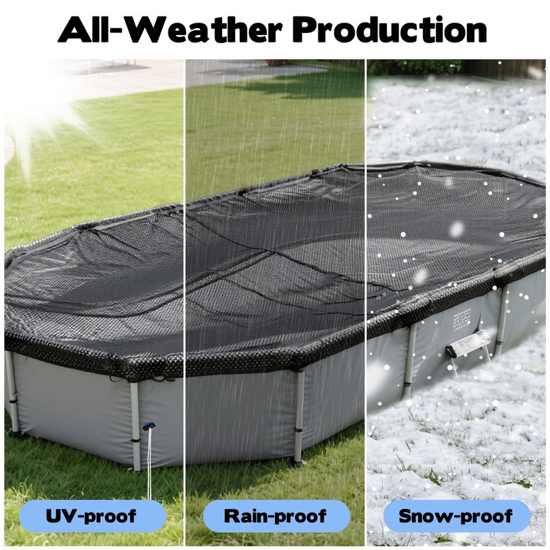 10 x 16 Oval Pool Leaf Net Cover with String, Oval Winter Mesh Pool Cover Lea... gallery