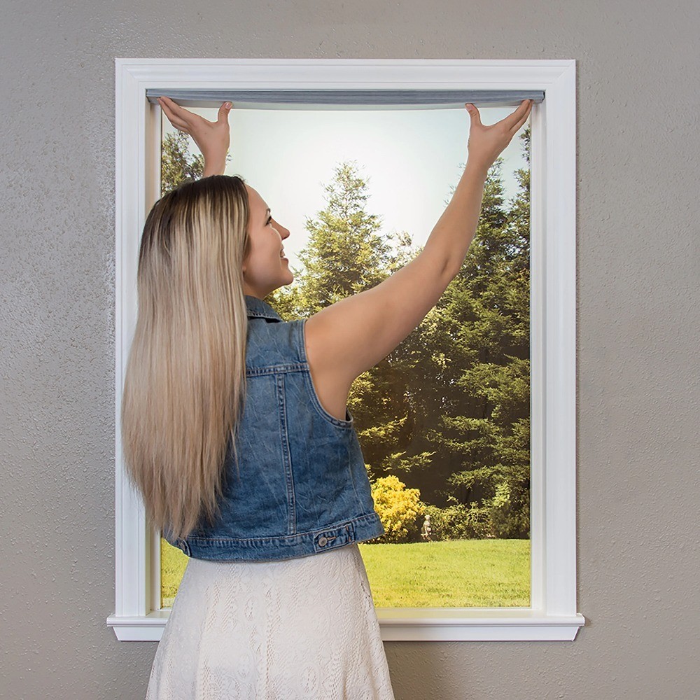Window Blackout Pleated Paper Shade Light Filtering Panel Gray 36 inch x 72 inch gallery