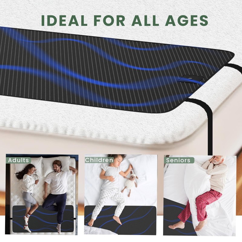 Grounding Mat for Bed - Sleeping Mat for Restful Sleep, Supports Grounding, E... gallery
