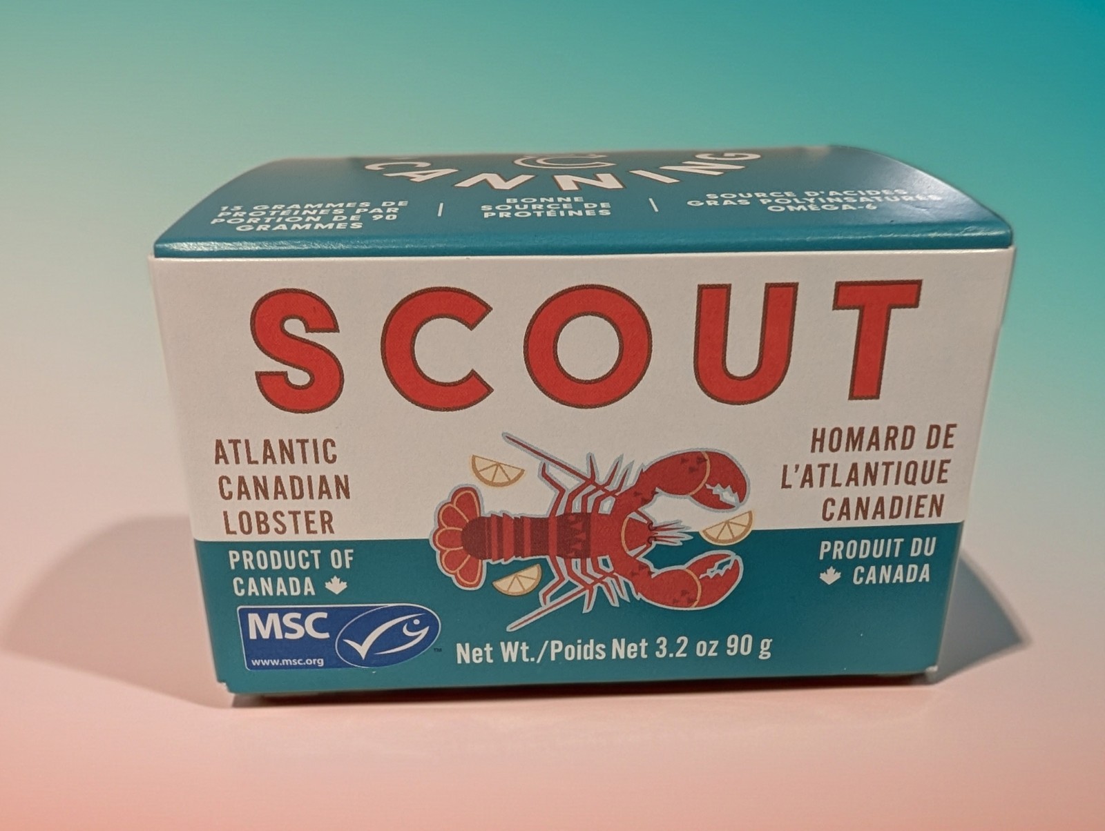 SCOUT Atlantic Canadian Lobster MSC Certified Seafood 90g Tin Pack of 1 gallery