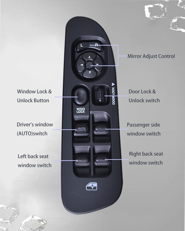 Master Power Window Switch & Bezel Set for 2002-2010 Dodge Ram 1500/2500/3500,20 gallery