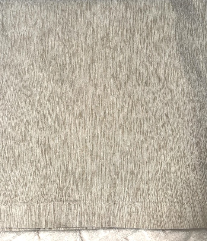 Crate & Barrel Rectangle 60x144 Linden Ecru beige cotton blend Tablecloth EUC gallery