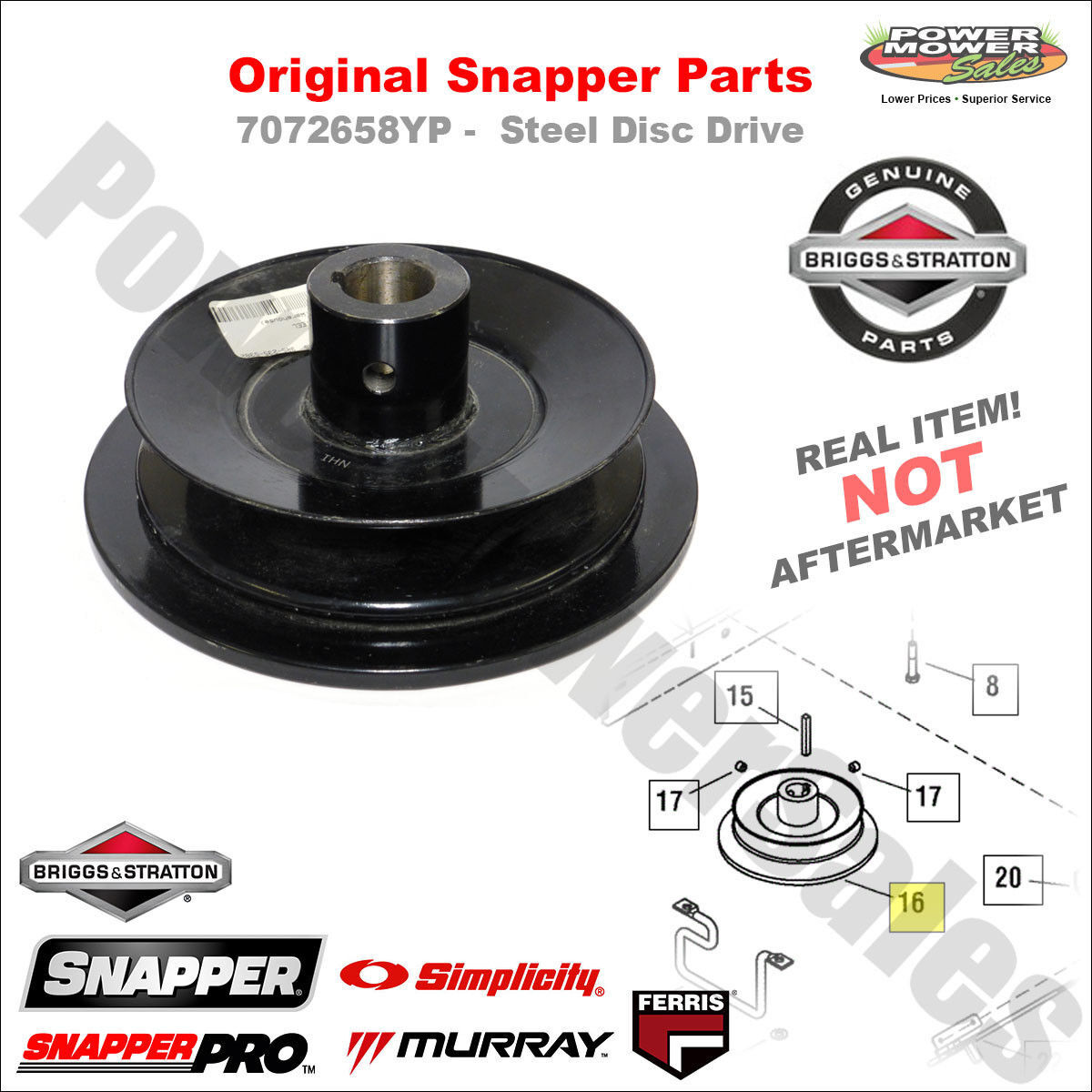 OEM Snapper Steel Disc Drive - Snapper Rear Engine Riders - 7072658YP gallery