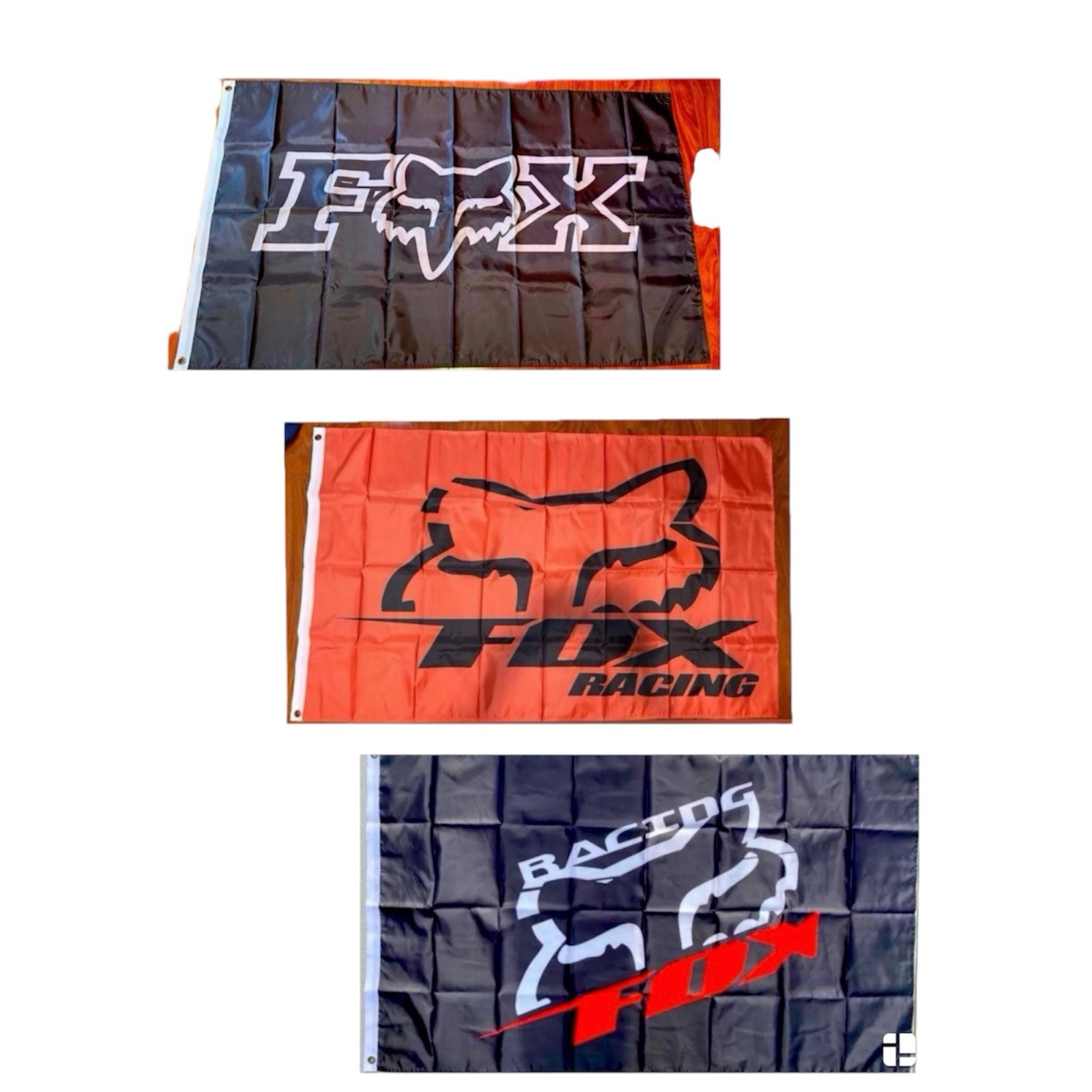 Lot Set Three 3 Racing Flag Garage Man Cave Motorsport Racing Banner 3x5Ft gallery
