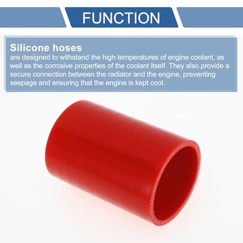 Red Silicone Hose - Straight Coupler 100mm/3.94" Length 0 60mm/2.36" ID - 1 Pcs gallery