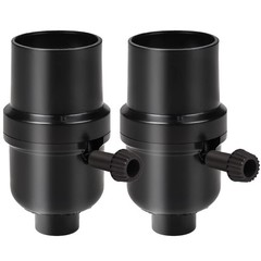 2 Pack 3-Way Lamp Socket Replacement E26 Base – UL Listed Turn Knob Low-Med