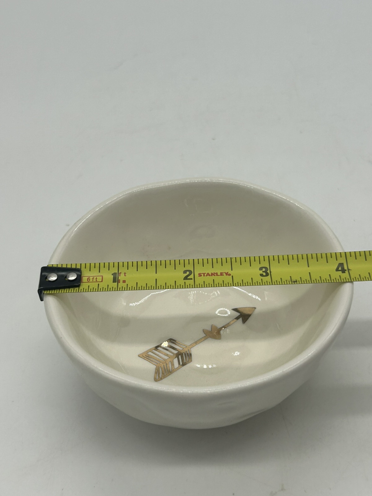 Creative Co-Op Dimpled Mini Bowl w/ Golden Arrow & Heart gallery