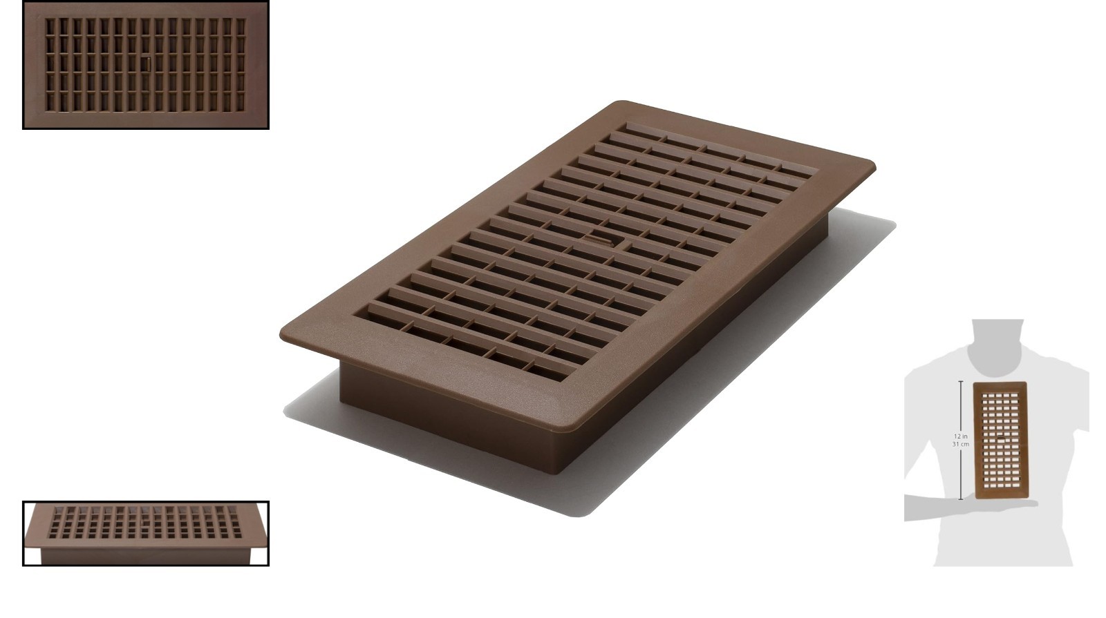 High Quality Plastic Floor Register in Oak Brown for Easy Airflow gallery