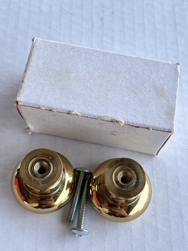 10 Pair (20) Italian Made Solid Polished Brass Mushroom Knobs OMP Porto Sri 8/32 gallery