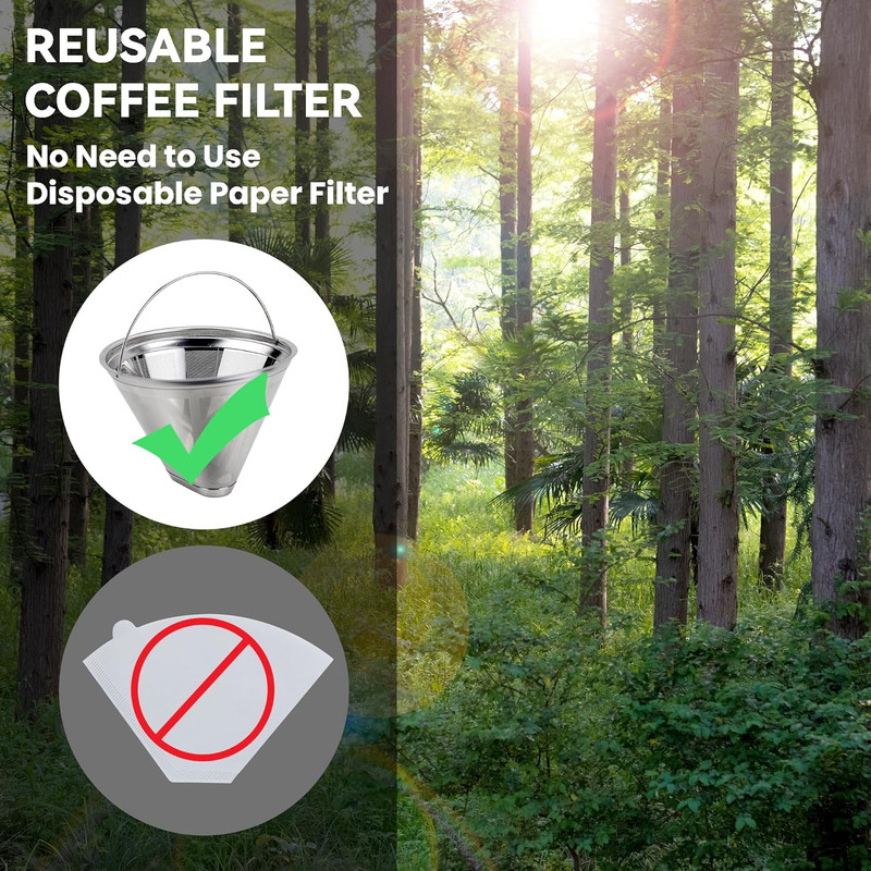 Stainless Steel Reusable Coffee Filter for Moccamaster Machines gallery