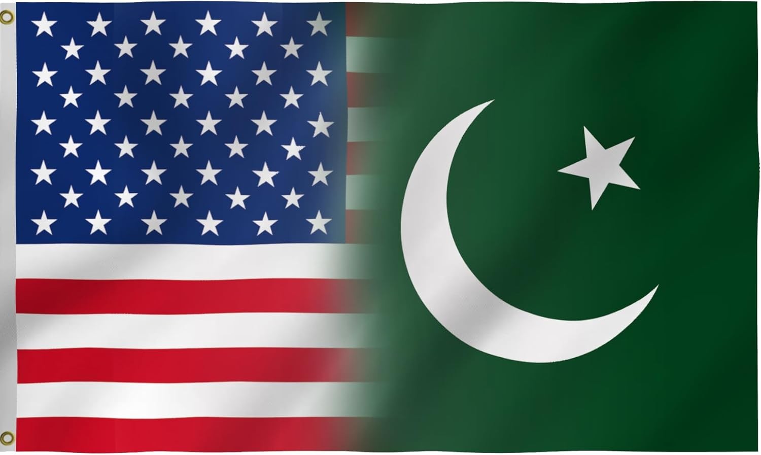 American Pakistan Combination Flag 3X5FT,US Pakistani Friendship Flags,Both Side gallery