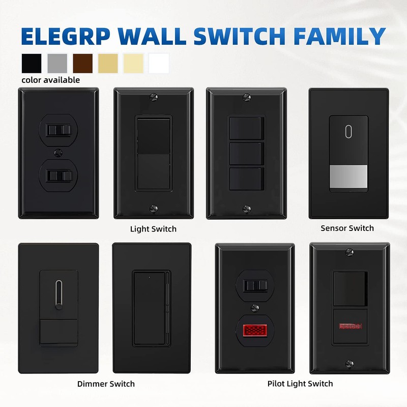 Decorator Triple Rocker Light Switch Electrical Three Single Pole Paddle Switch gallery