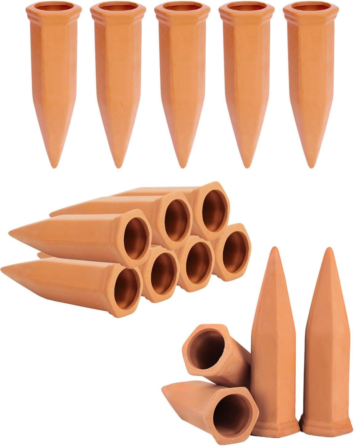 Terracotta Self Watering Spikes - 16 Pcs Potted Plant Watering Devices Vacati... gallery