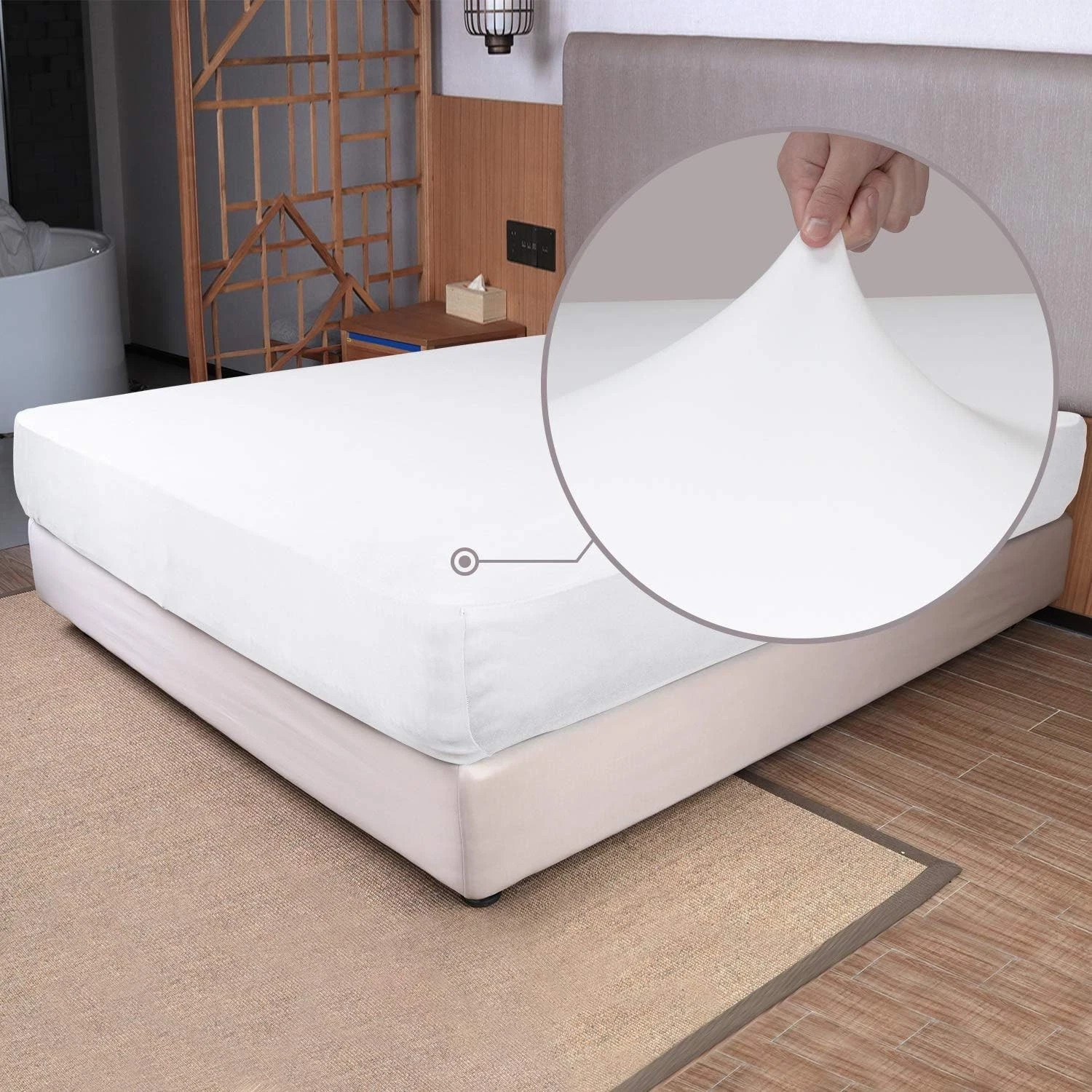 Soft Stretch Full Size Fitted Sheet Only - Jersey Full/Full XL/RV Full, White gallery
